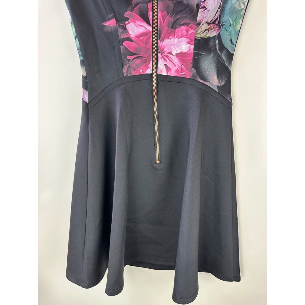 Ted Baker Skater Dress in Ethereal Posie Floral Scuba-Like Mini Dress Size 0 - Picture 12 of 16